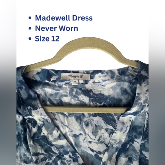 Madewell Tie-Waist Shirtdress in Floral Crepe - Picture 2 of 4